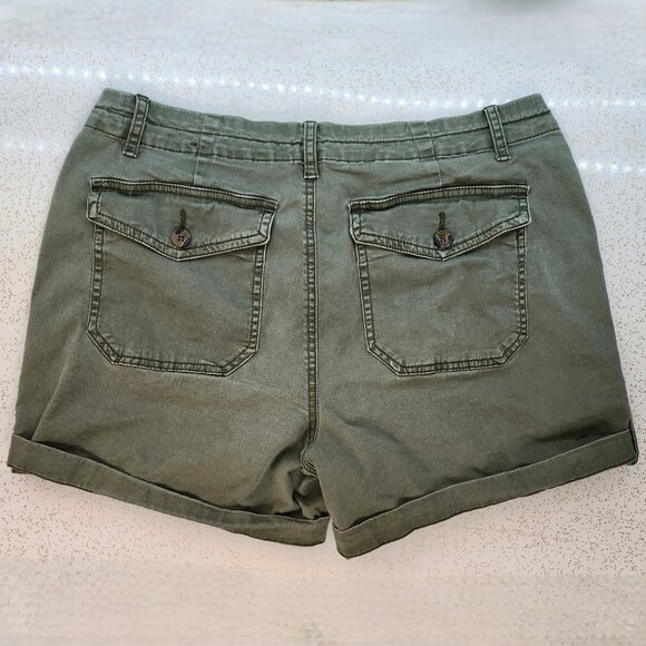 Khaki Green Shorts for Women - Picture 2 of 9